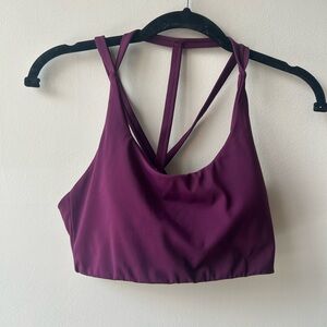 Montiel Purple Strappy Sports Bra Sz M